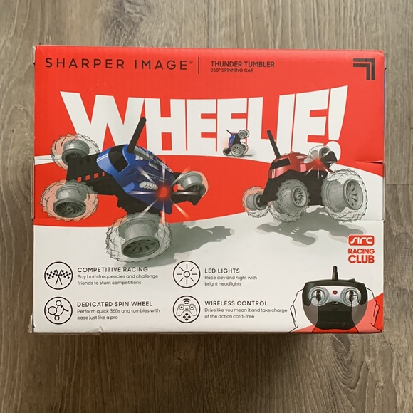 New Sharper Image Thunder Tumbler Remote Control 360 Degree Spinning Car ~Red - Picture 2 of 2